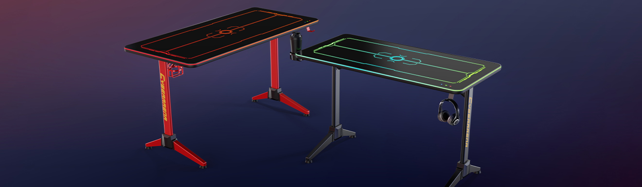 Cyberwarrior RGB Lighting Gaming Desks BLD02 Series