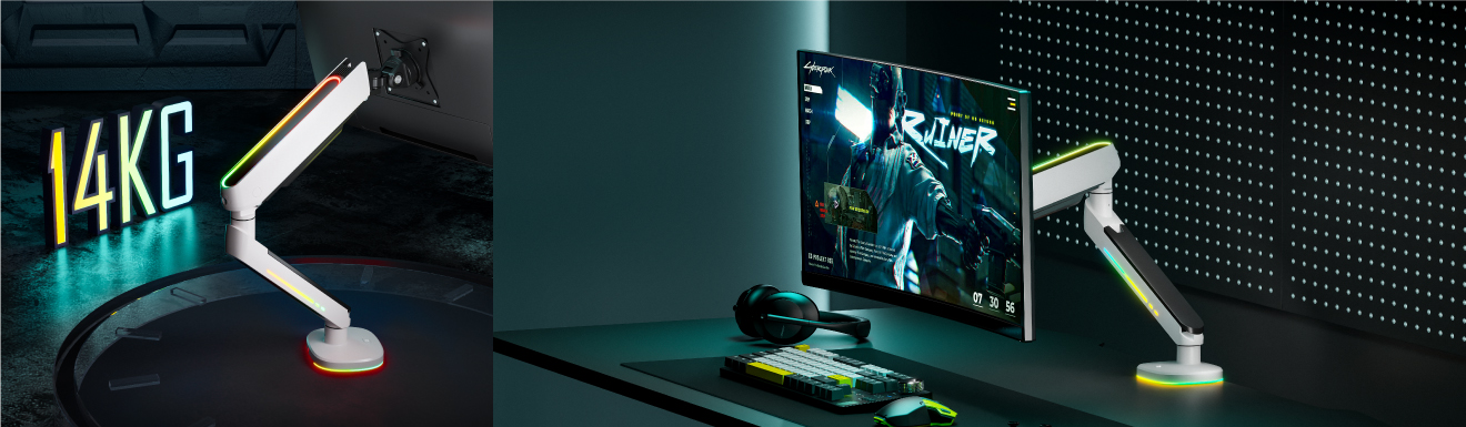 Heavy-Duty Gaming Spring-Assisted Monitor Arms LDT54H Series