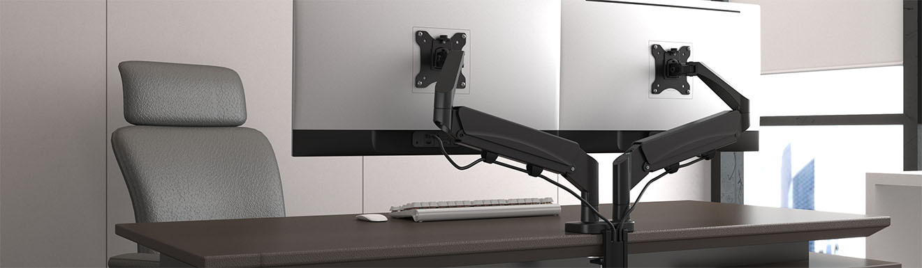 Space-Saving Spring-Assisted Monitor Arms LDT56 Series