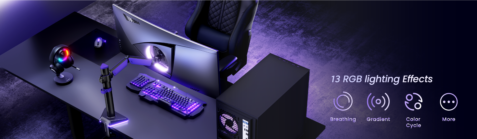 Amethyst Articulating Gaming Monitor Arms LDT89 Series