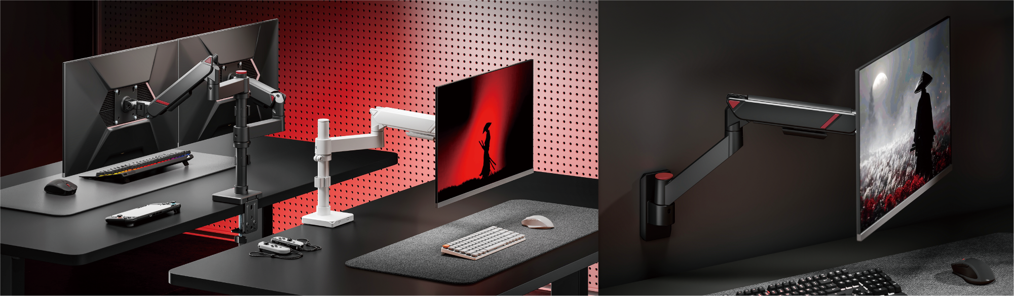 GeometricBlok Gas Spring Gaming Monitor Arms LDT126 & LDA126 Series