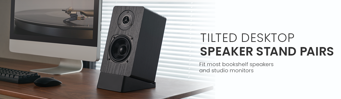 Tilted Desktop Speaker Stand Pairs BS-70 Series