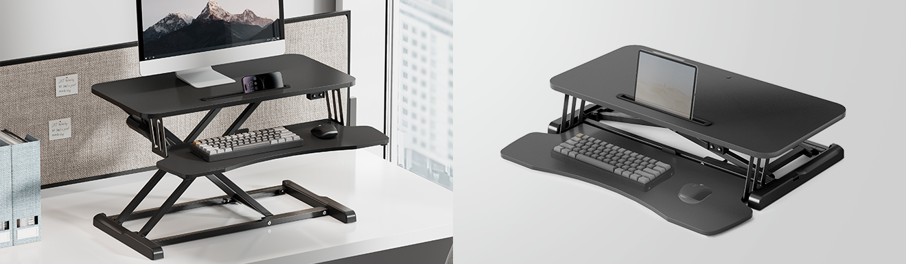 Cost-Effective Electric X-Lift Desk Converters DWS15E Series