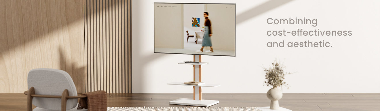 Economy Height-Adjustable Studio TV Floor Stands FS52 Series