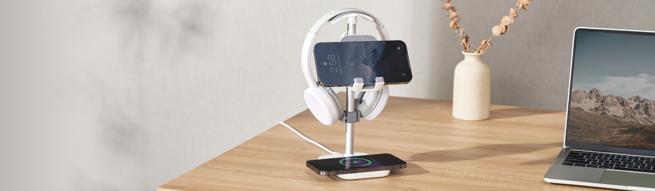 Aluminum Headphone Stands with Phone Holders HPS01-3 Series