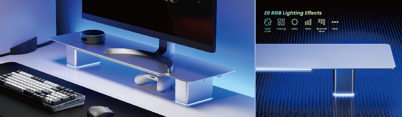 Aluminum Monitor Risers with RGB Lighting MP0244 Series