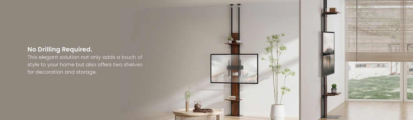 Floor-To-Ceiling TV Stands With Shelves FS51 Series