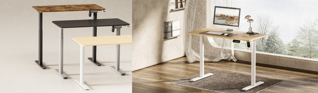 Round Columns Electric & Manual Sit-Stand Desks S10 & N10 Series