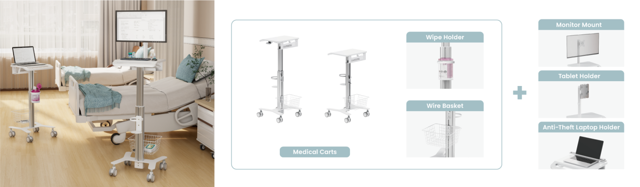 Multi-Storage Modular Medical Carts MED05 & MED06 Series