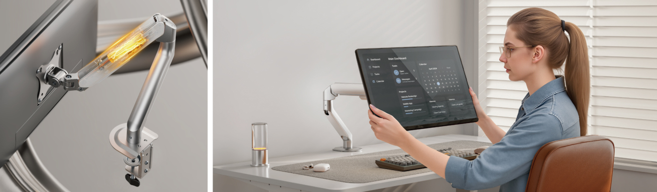 Counterbalance Spring-Assisted Monitor Arms LDT109E Series