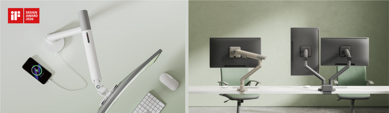 Nova Slim Mechanical Spring Monitor Arms LDT105 Series