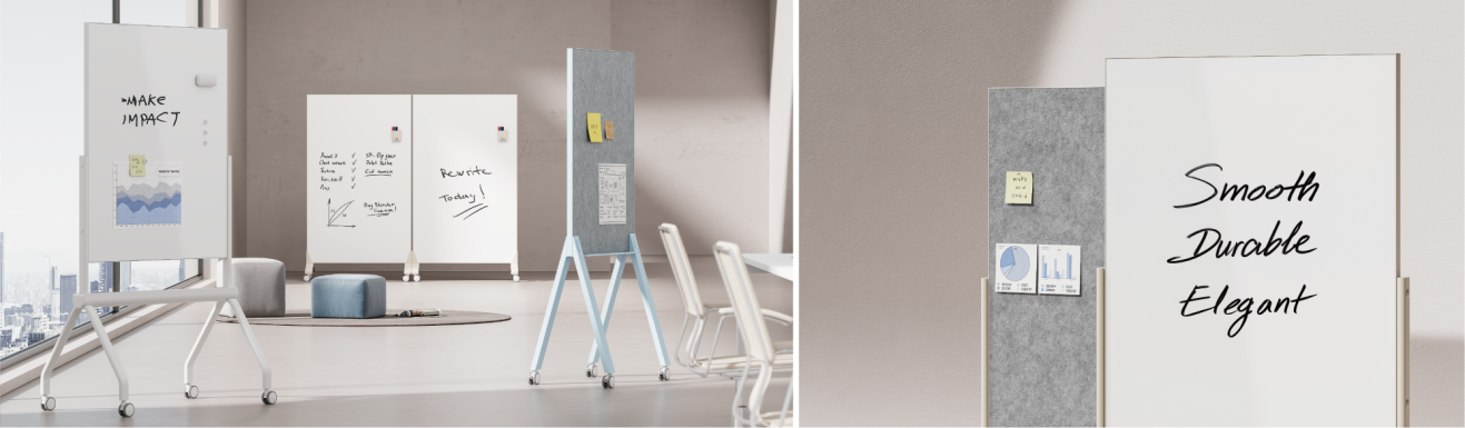 Mobile Magnetic Glass Whiteboards WB21 & WB22 & WB23 Series
