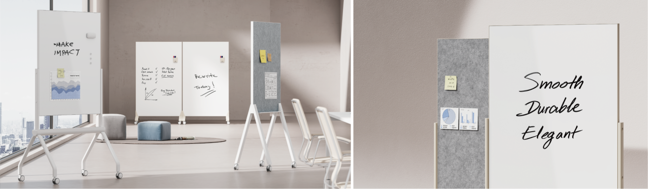 Mobile Magnetic Glass Whiteboards WB21 & WB22 & WB23 Series