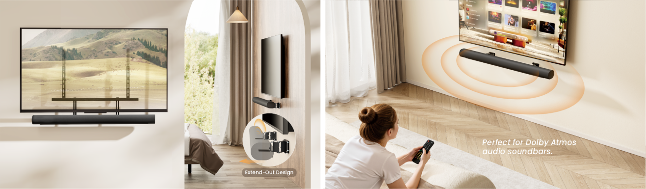 Flexibility Universal Soundbar Mounts SB-74W & SB-73