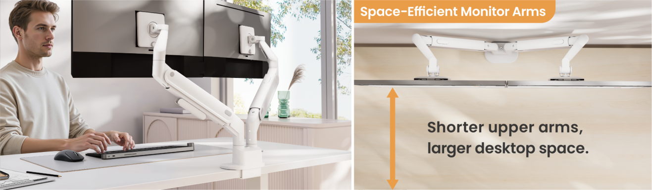 Space-Efficient Mechanical Spring Monitor Arms LDT116E Series