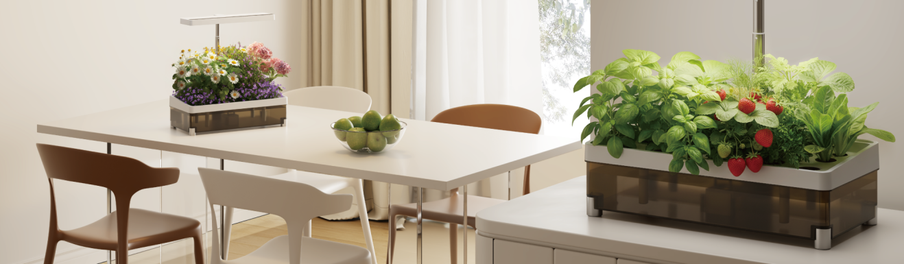 Stylish Transparent-Tank Indoor Gardening System HGS15 Series