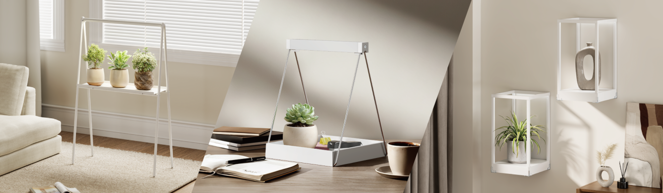 Minimalist Indoor LED Plant Stands HGS09 Series & HGS10-1MB