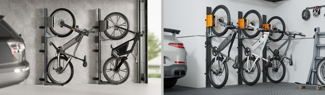 EasyLift Vertical On-Wall Bike Racks LBM12 Series