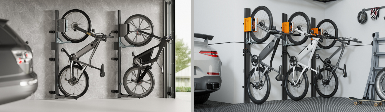 EasyLift Vertical On-Wall Bike Racks LBM12 Series