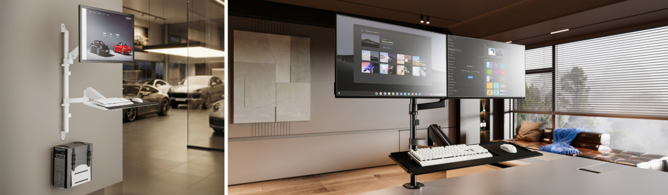 Advanced Gas Spring Sit-Stand Workstations DWS94 & WWS94 Series