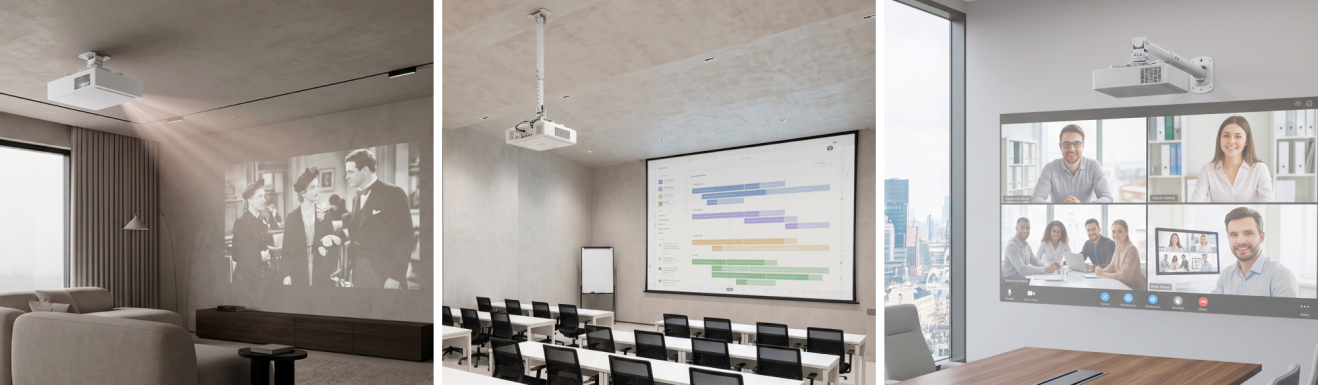 Cost-Effective  Heavy-Duty Ceiling & Wall Projector Mounts PRB26 Series