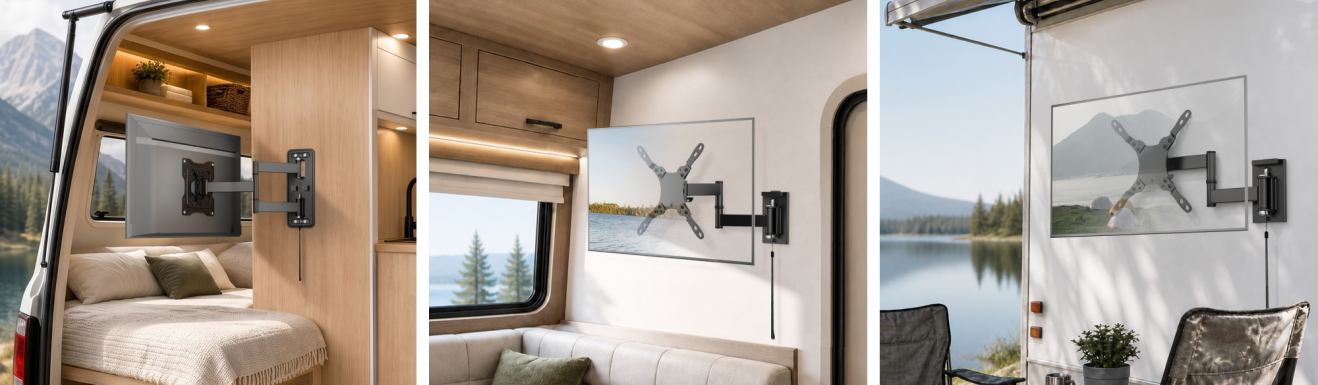 Lockable Full-Motion RV TV Wall Mounts LPA96 Series