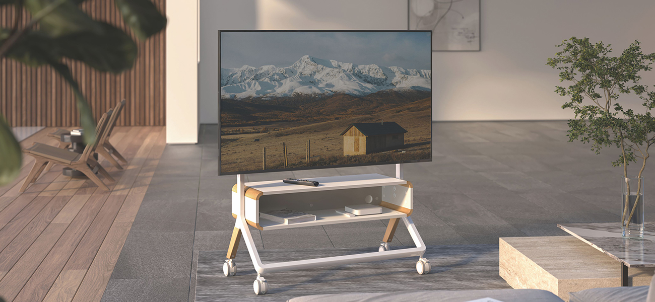 FS33 Easel Studio TV Cart with Cabinet